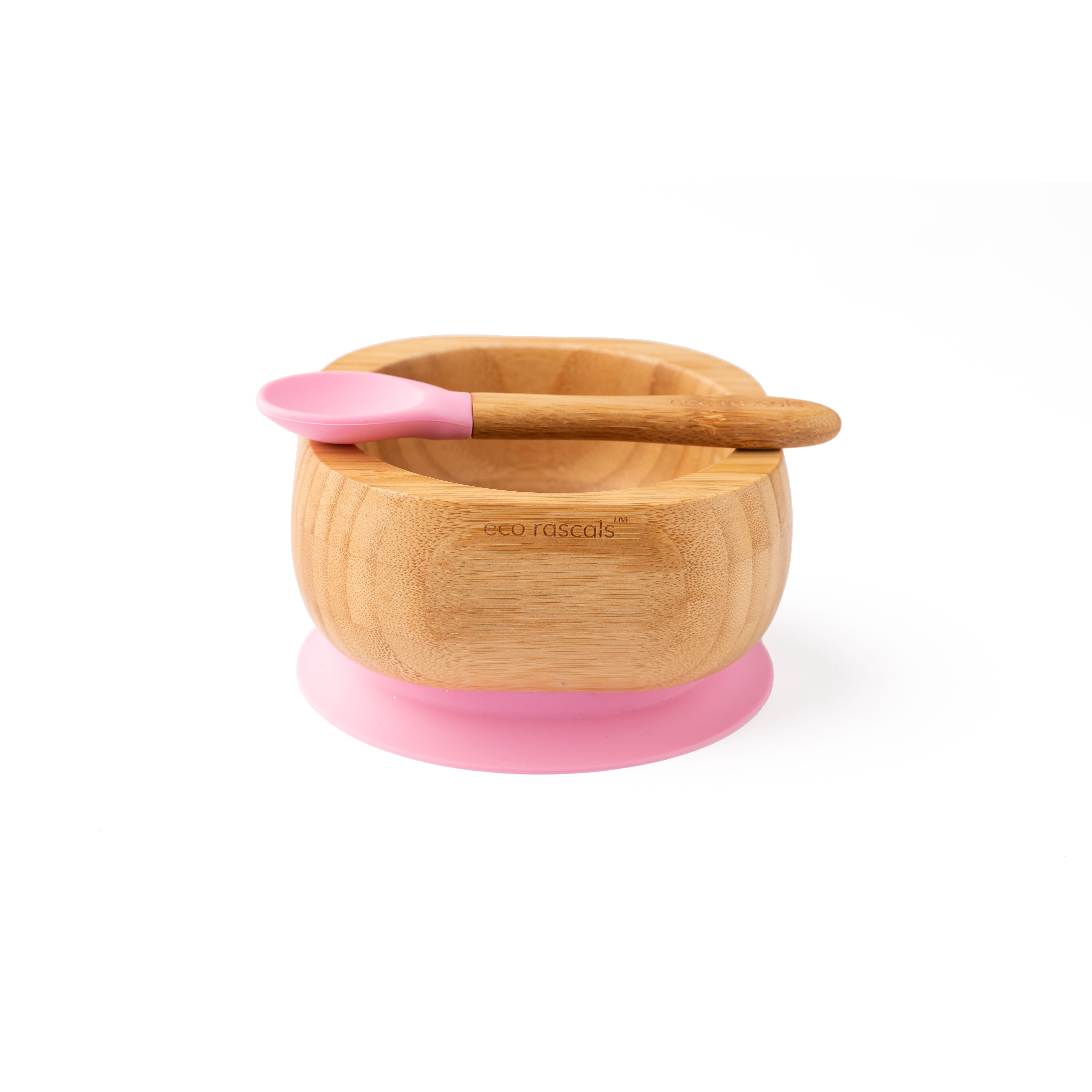 Set per lo svezzamento con ciotola e cucchiaio in bambù