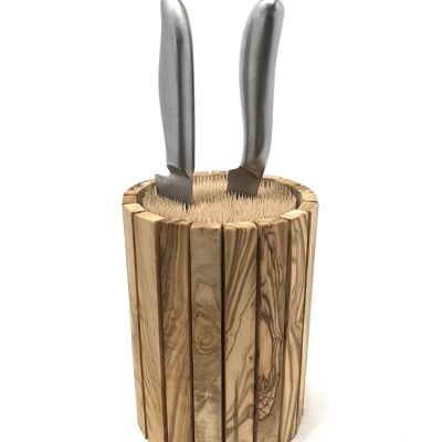 Bloc à couteaux FASS en bois d'olivier