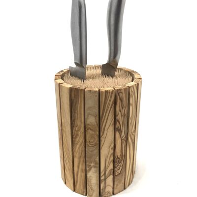 Knife block FASS made of olive wood