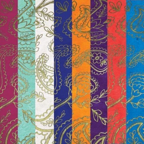 Paisley Design Lokta Gift Wrap Sheets