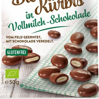 Bio Kürbis in Vollmilch-Schokolade