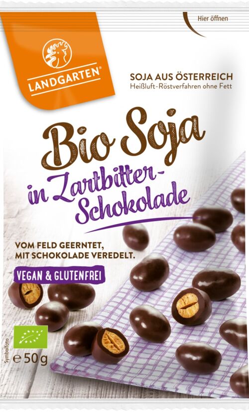Bio Soja in Zartbitter-Schokolade