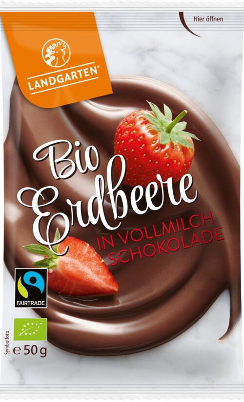 Bio Erdbeere in Vollmilch-Schokolade
