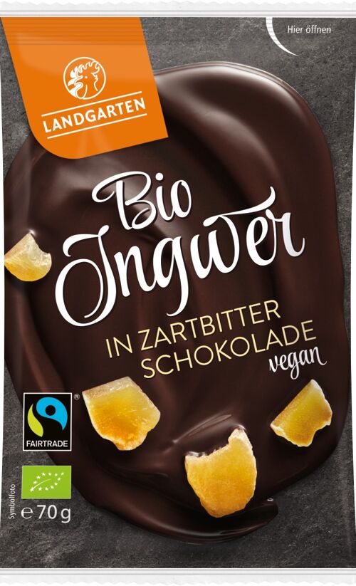 Bio Ingwer in Zartbitter-Schokolade