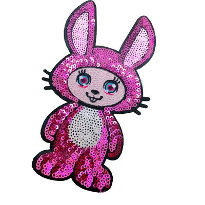 Ecusson thermocollant à sequin Rita Rabbit