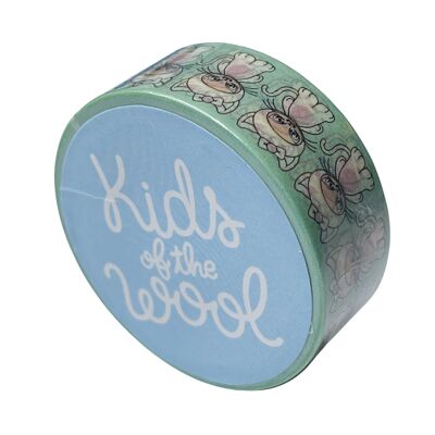 Masking tape Cathy Cat pale green background
