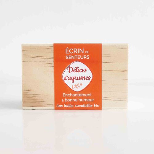 Ecrin de senteurs coffret Bois « Délices d'Agrumes »