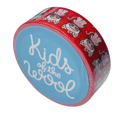 Masking tape Cathy Cat fond rouge