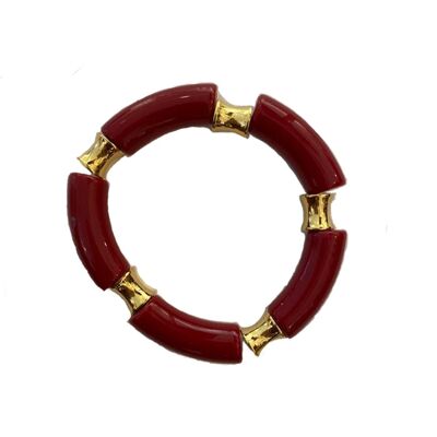 Bracelet tube Jozemiek - rouge automne