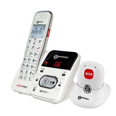 CORDLESS TELEPHONE with DECT emergency call medallion AMPLIDECT 295 SOS-PRO