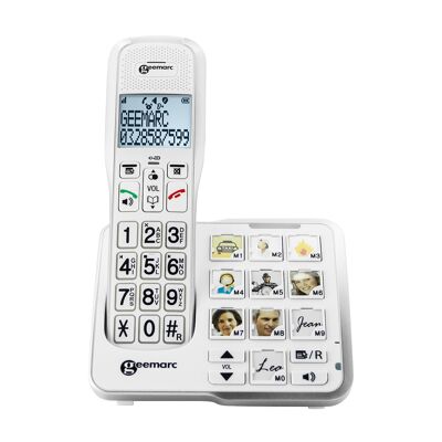 WIRELESS TELEPHONE with 10 amplified photo memories +50 db AMPLIDECT 595 PHOTO