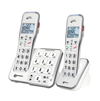 PACK DUO TELEPHONES SANS FIL AMPLIDECT 595 PHOTO - 2 Combinés sans fil amplifiés +50 db avec 1 base 10 photos 5