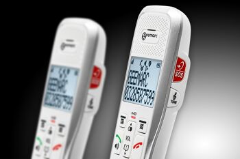 PACK DUO TELEPHONES SANS FIL avec répondeur et amplifié +50db 3