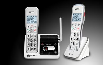 PACK DUO TELEPHONES SANS FIL avec répondeur et amplifié +50db 6