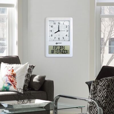 HORLOGE Analogique avec Affichage LCD additionnel