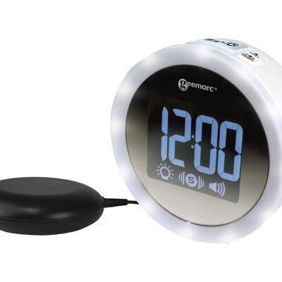 Vibrant DESIGN ALARM with White Display Wake'n'Shake STAR