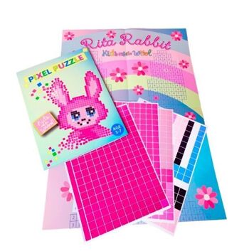 Pochette stickers pixel lapin 1