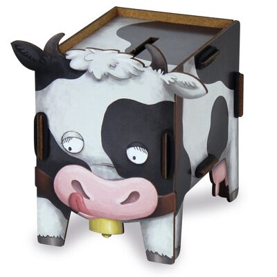 Money box four-legged friend - cow made of wood