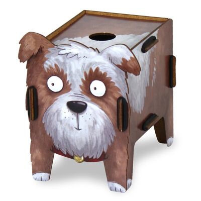 Money box four-legged friend - dog made of wood
