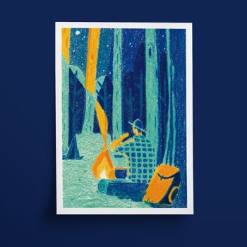Carte postale - Le Feu de camp 1