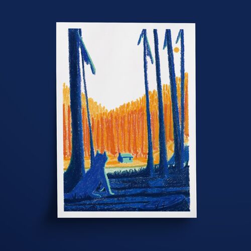 Carte postale - Le sous bois