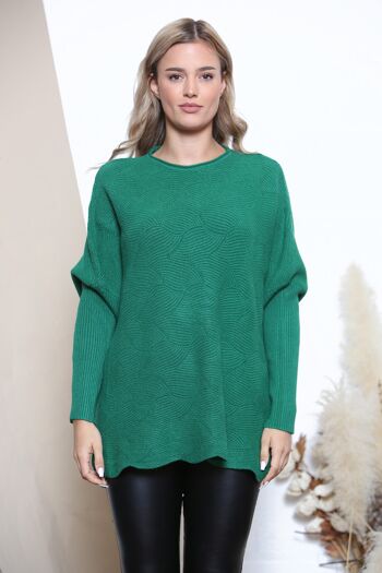 Pull texturé Ripple vert 4