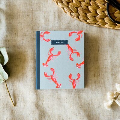 Stationery Small Notebook - Lobsters
