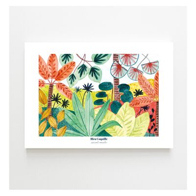 Papeterie Affiche Déco 21 x 29.7 cm - Ambiance Tropicale