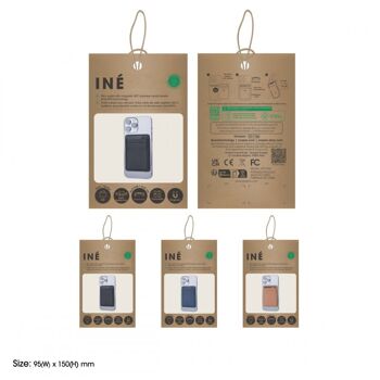 Porte-cartes anti-RFID connecté Iné Mini Marron - MagSafe compatible 8