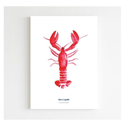 Stationery Decorative Poster 14.8 x 21 cm - The Red Lobster