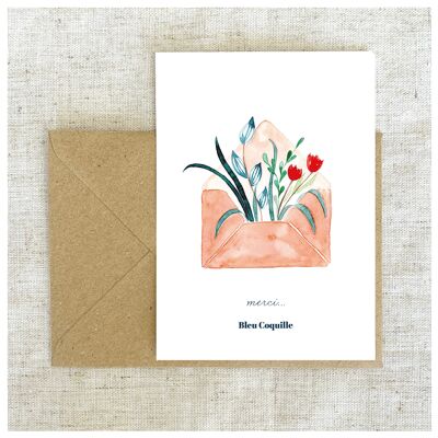 Papeterie Carte Postale  A6 - L'enveloppe Fleurs