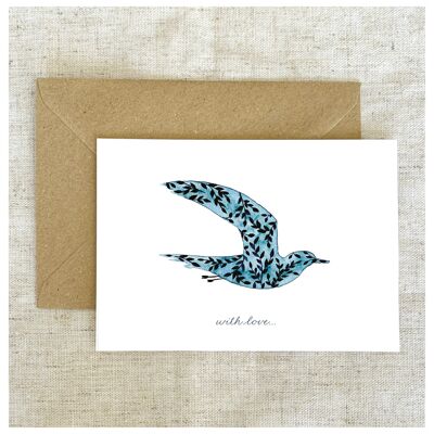 Stationery Postcard A6 - The Blue Seagull