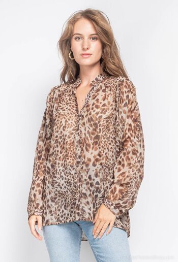 Chemise à imprimé léopard 1