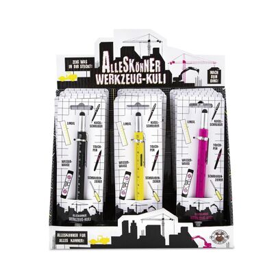 Stylo outil avec 5 fonctions, 3 assorties
