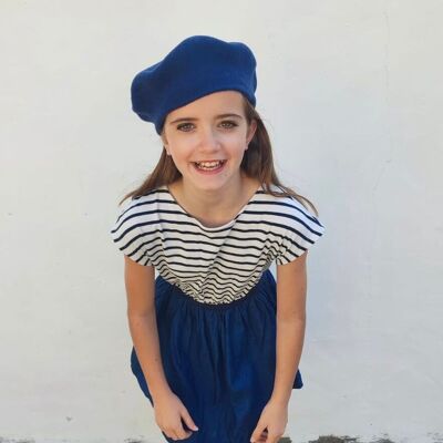 Boina vaquera para niños Fabricada en Francia 100% lana (circunferencia de la cabeza de 49 a 54 cm)