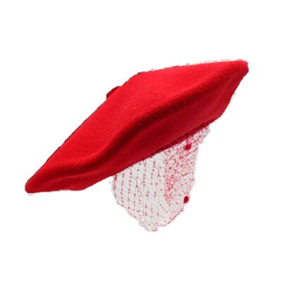 Red Voilette Beret NEU !!!