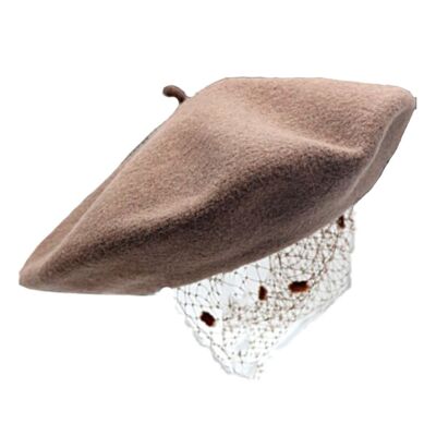 Taupe Voilette Beret NEW !!!