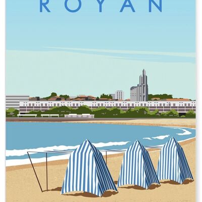 Affiche illustration de la ville de Royan - 2