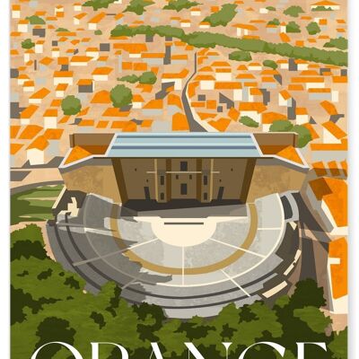 Poster illustrativo della città arancione