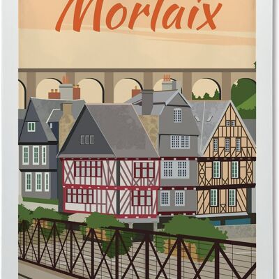 Affiche illustration de la ville de Morlaix