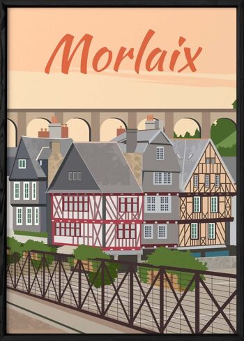 Affiche illustration de la ville de Morlaix 2