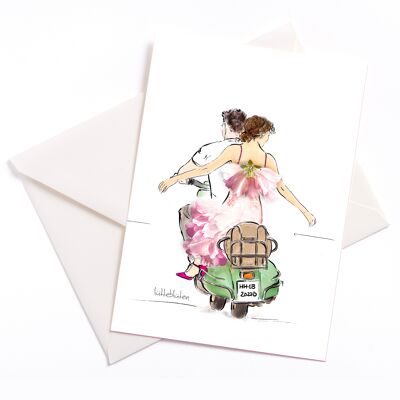 Sunday drive - card with color core and envelope | 144