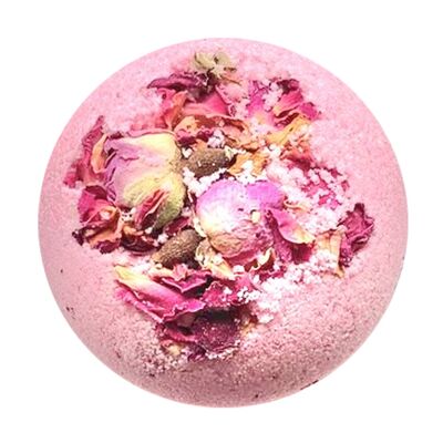 Therapeutic Organic Bath Bomb - Rose & Palmarosa Essential Oils