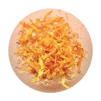 Bombe de bain thérapeutique biologique - Huiles essentielles de bois de cèdre et de mandarine 1