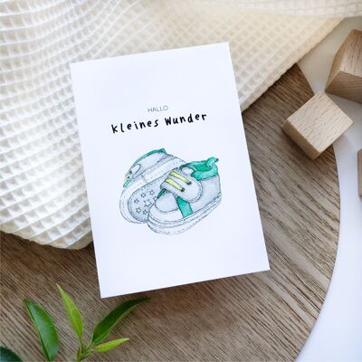 Congratulations card birth - baby | Watercolor | Birth card
