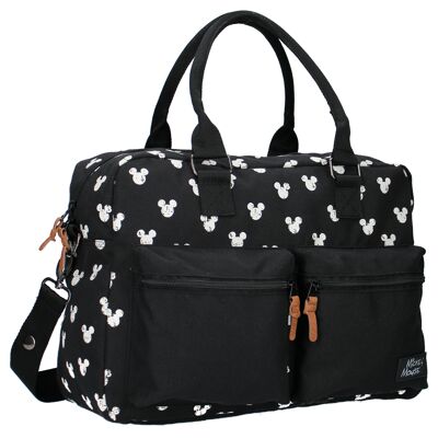 Borsa fasciatoio "Topolino" in bianco e nero