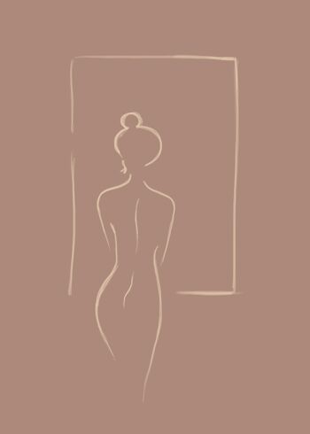 La femme à la fenêtre, Terracotta (Poster 30x40cm) 3