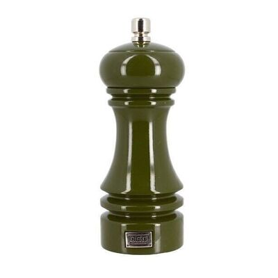 PROFESSIONAL GREEN GLOSSY WOOD PEPPER MILL