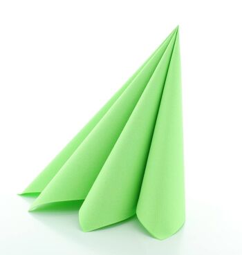 Serviettes jetables vert pomme en Linclass® Airlaid 40 x 40 cm, 12 pièces 1