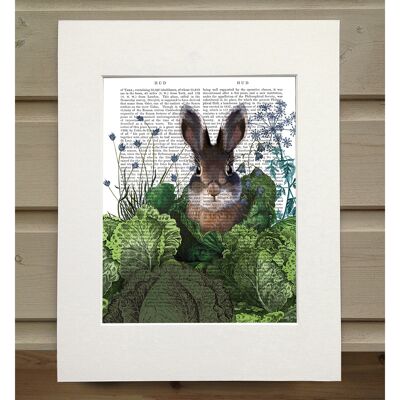 Cabbage Patch Rabbit 4, Book Print, Art Print, Wall Art